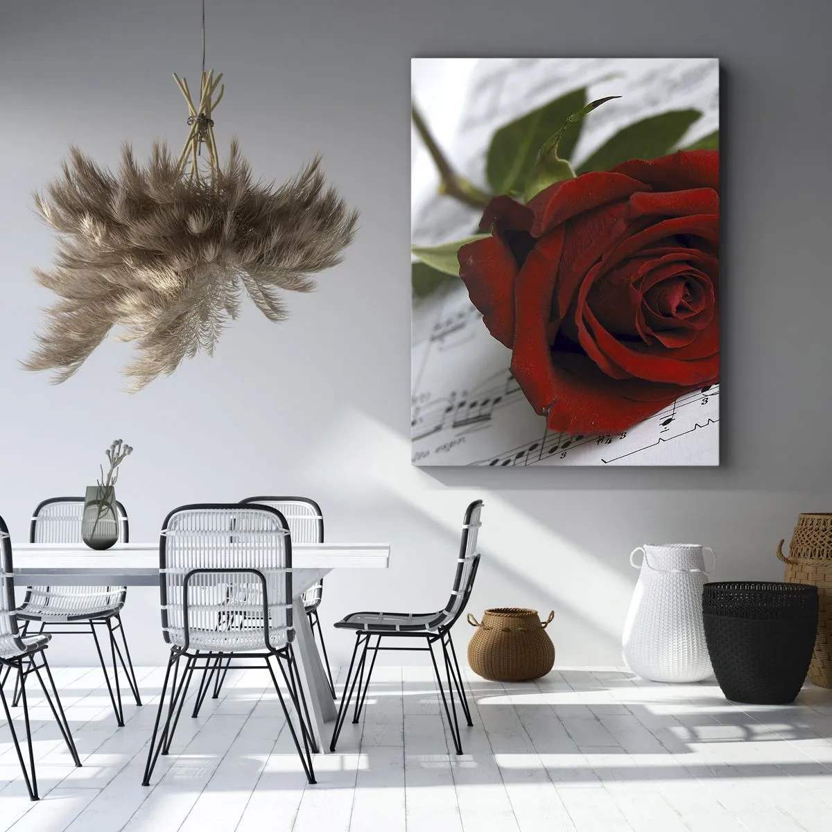 Canvas picture - Music of Feelings in Scarlet - 80x120 cm