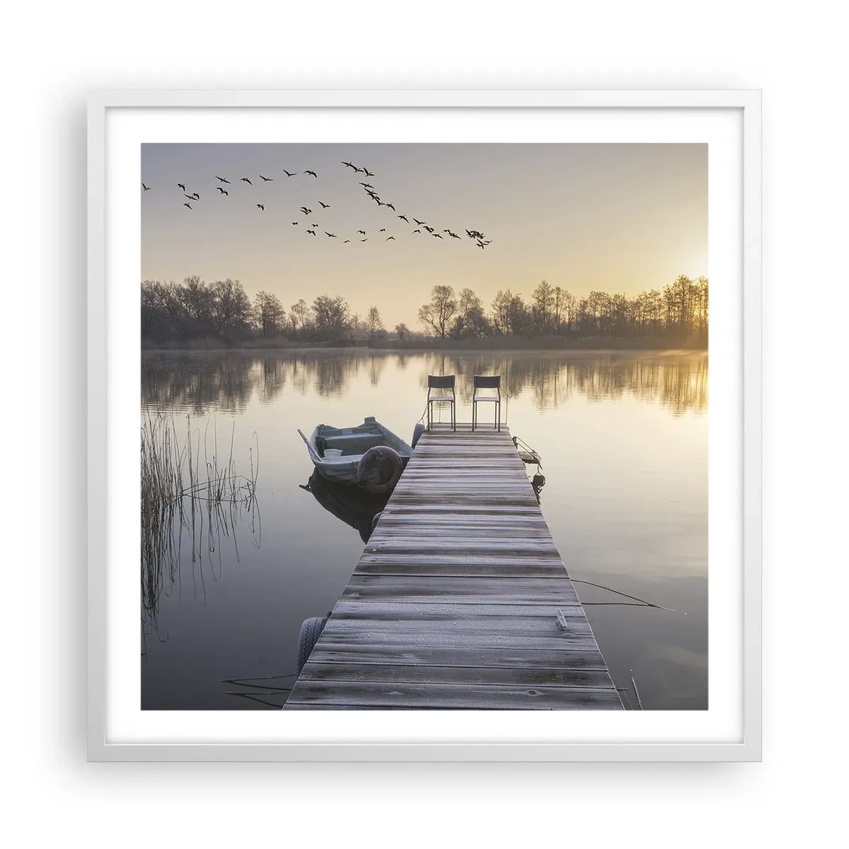 Poster in white frmae - I Will Be Back Soon - 60x60 cm