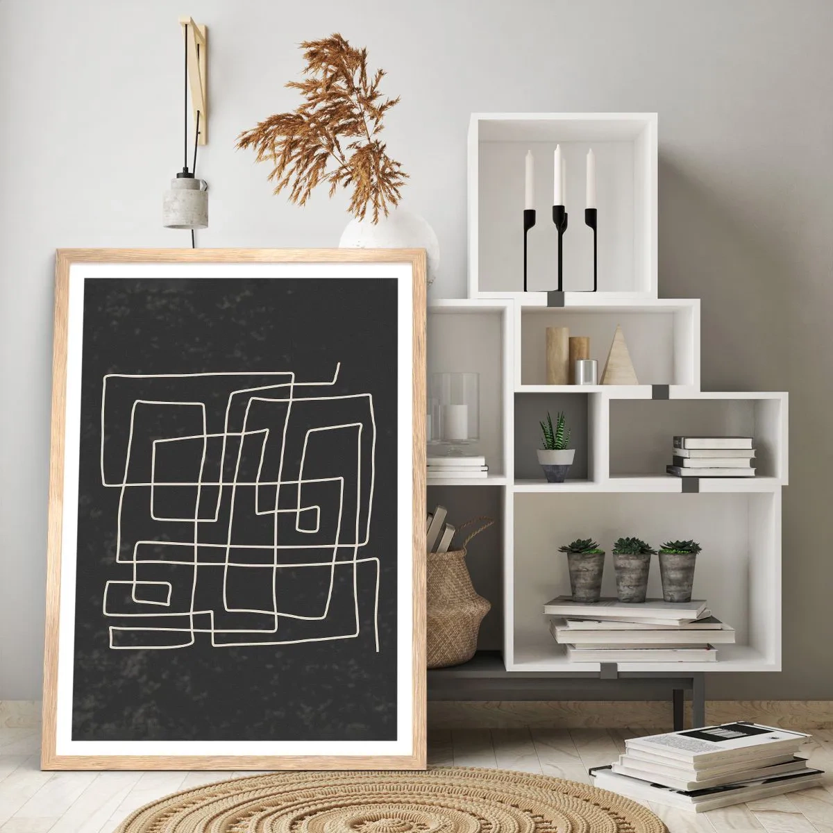 Poster in light oak frame - Not Too Straight - 70x100 cm