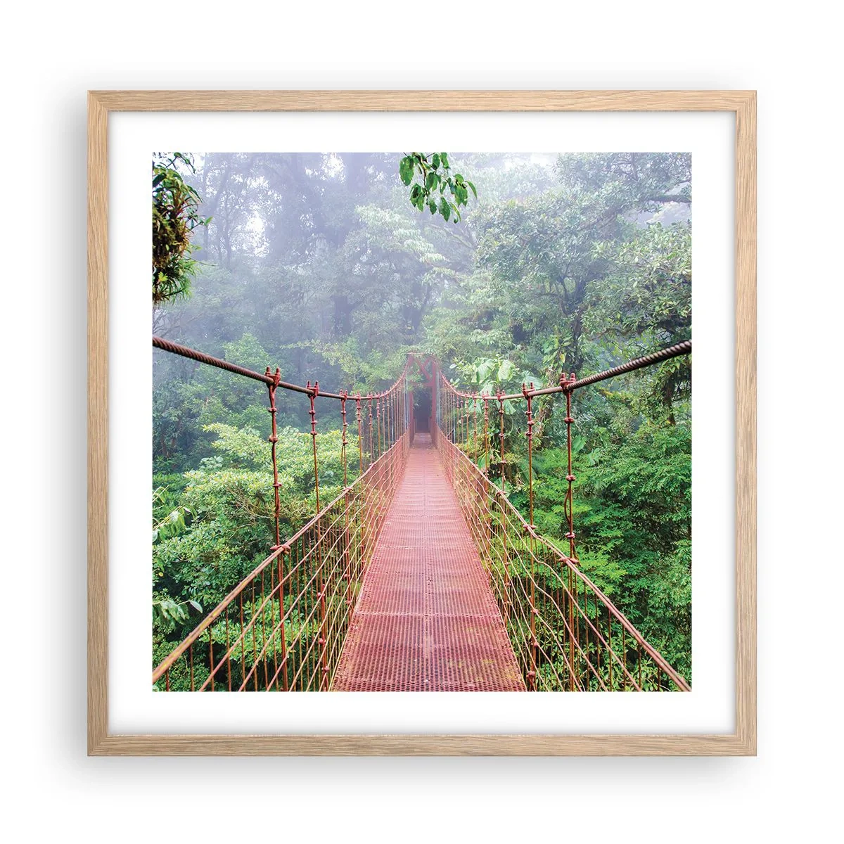 Poster in light oak frame - Suspended above Crowns - 50x50 cm