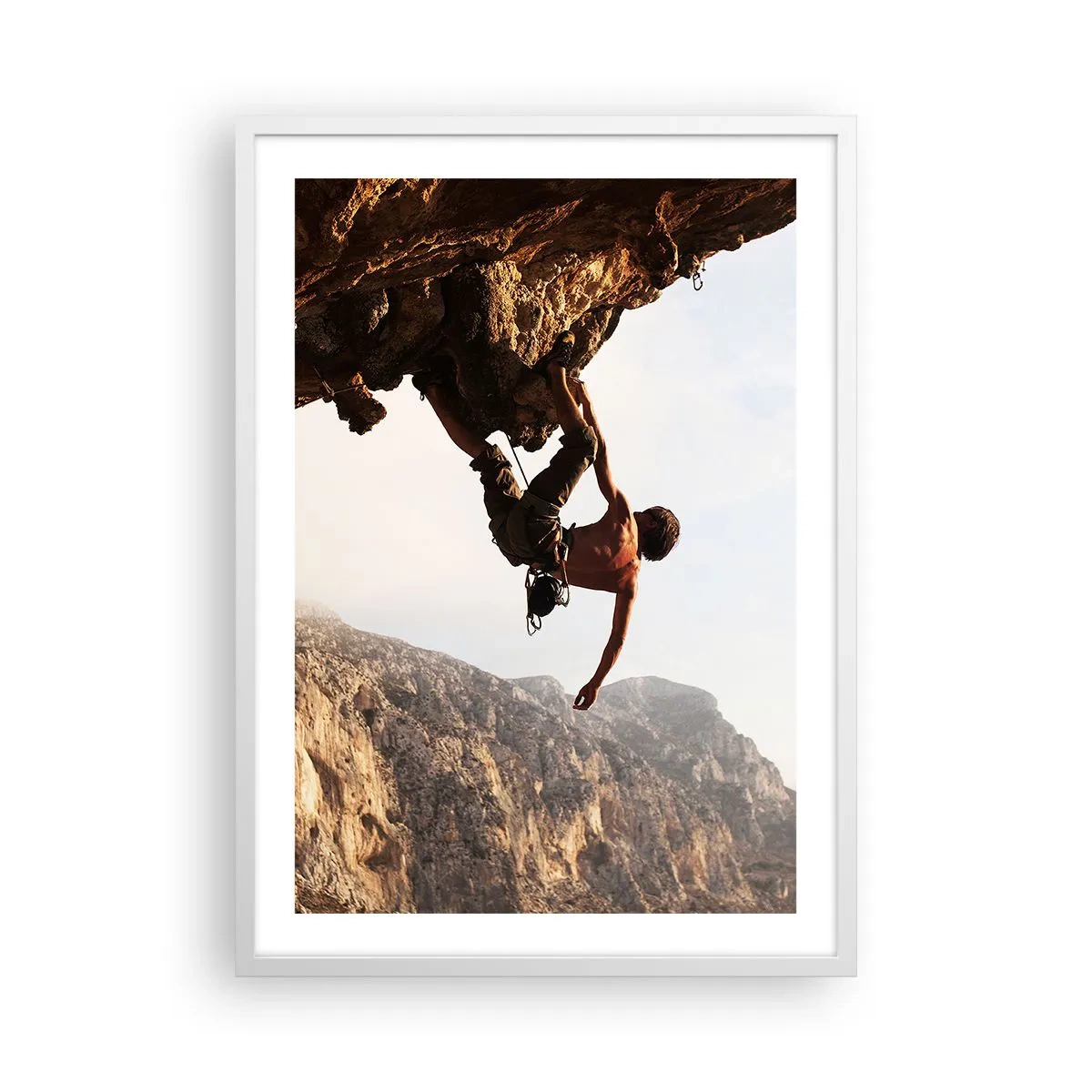 Poster in white frmae - The Whole World on a Sharp Cliff - 50x70 cm
