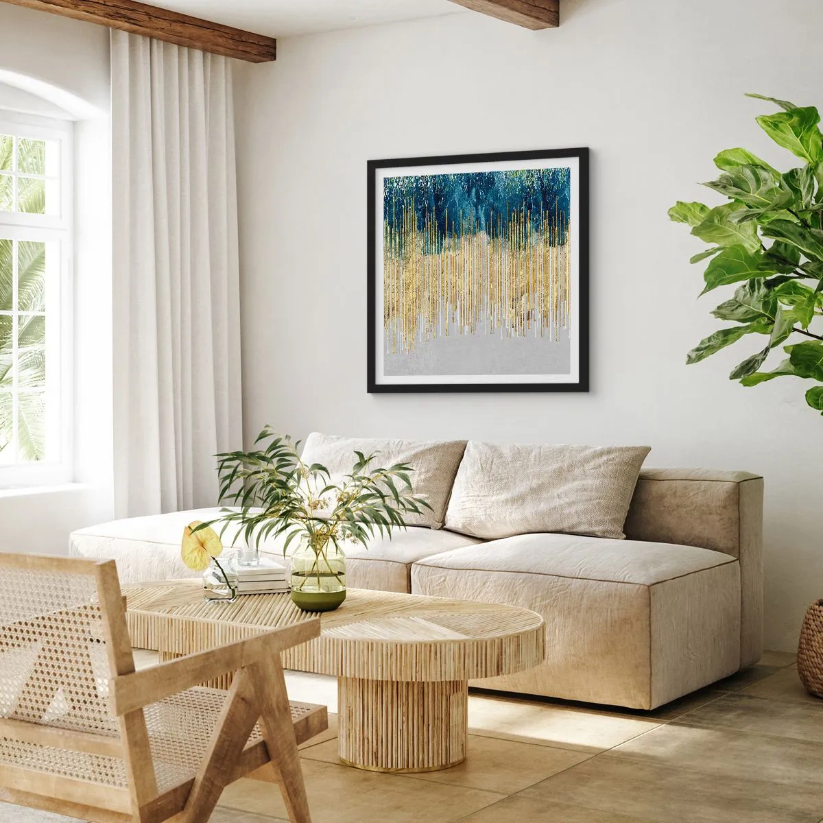 Poster in black frame - Glided Border - 40x40 cm