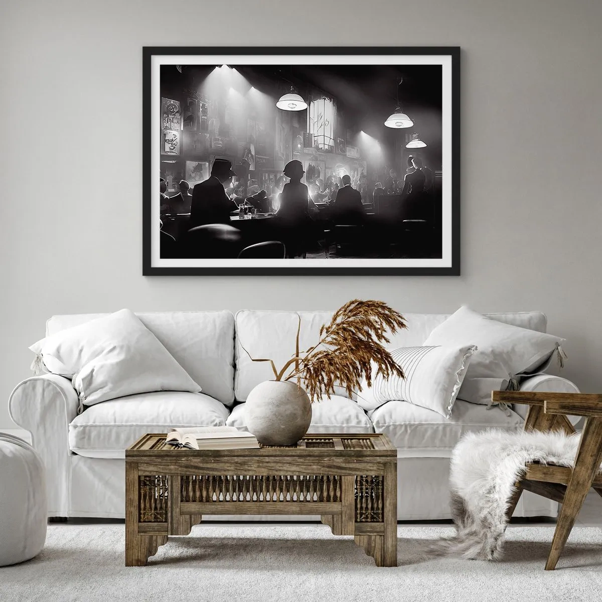 Poster in black frame - In Jazz Ambiance - 70x50 cm