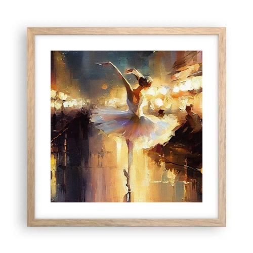 Poster in light oak frame - Miracle on the Street - 40x40 cm