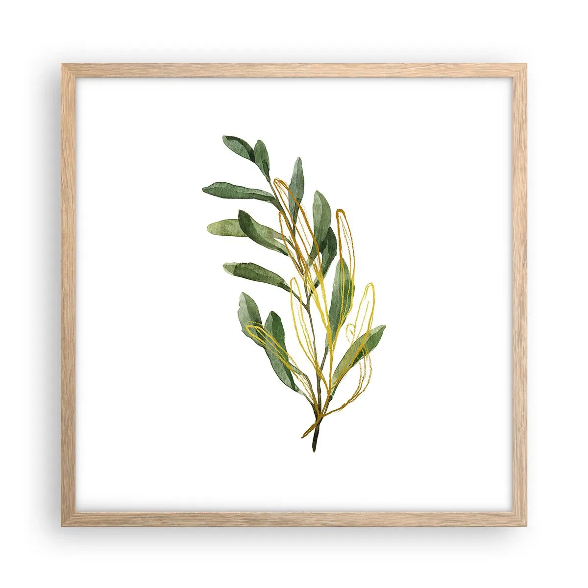 Poster in light oak frame - All that Is Good - 50x50 cm