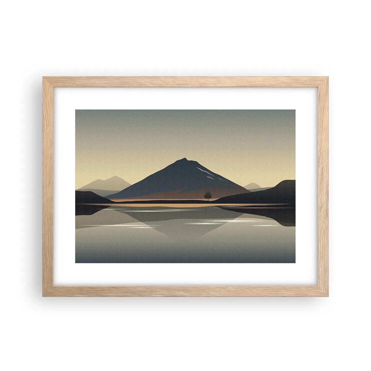 Poster in light oak frame - Mirror Image - 40x30 cm