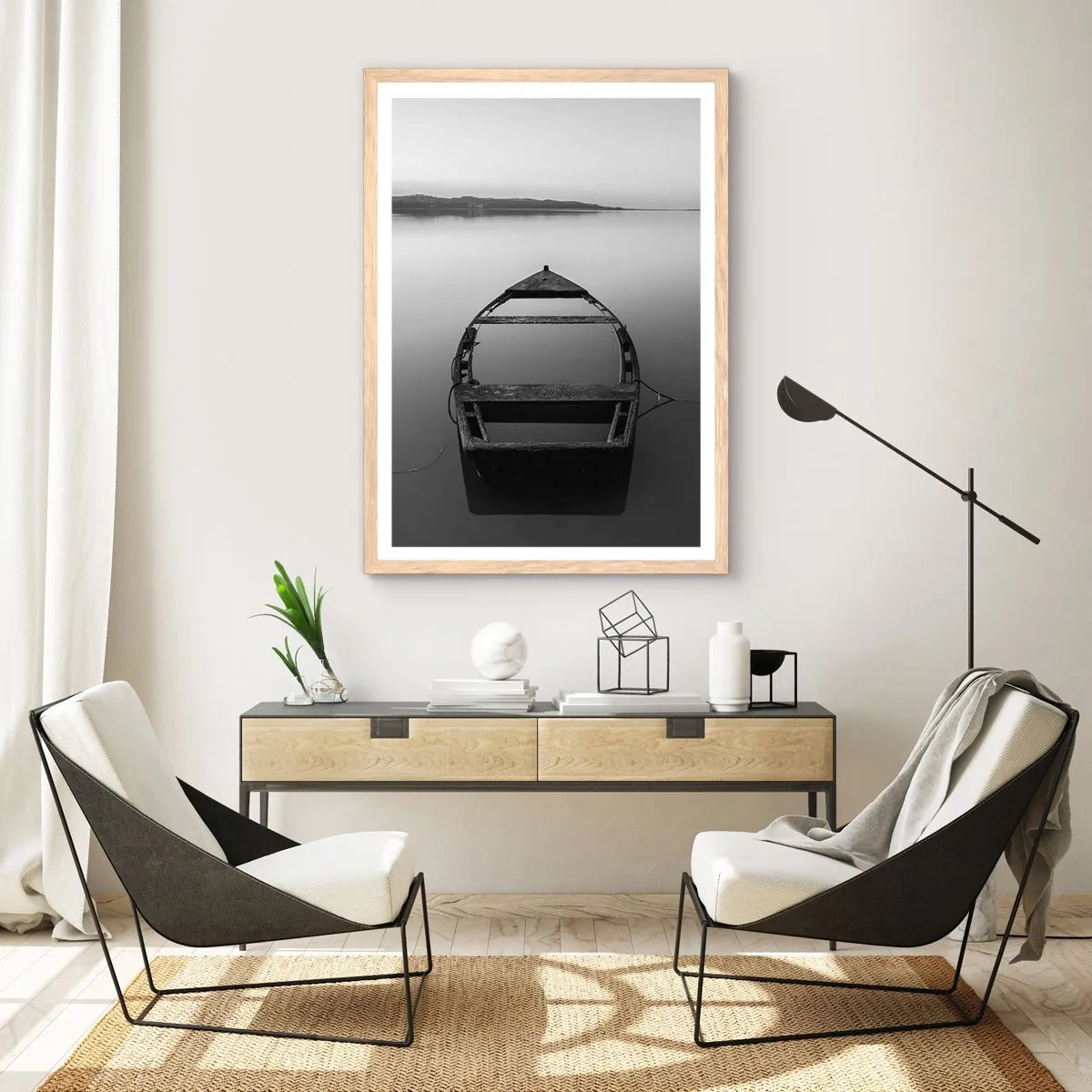 Poster in light oak frame - Longing and Melancholy - 50x70 cm