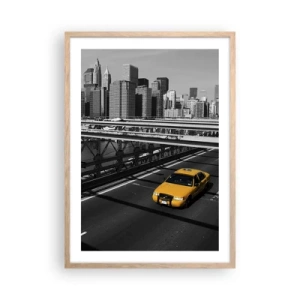 Poster in light oak frame - Colour of a Big City - 50x70 cm