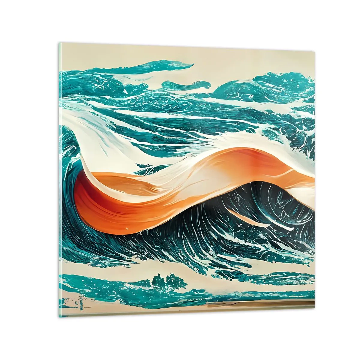 Glass picture - Surfer's Dream - 60x60 cm