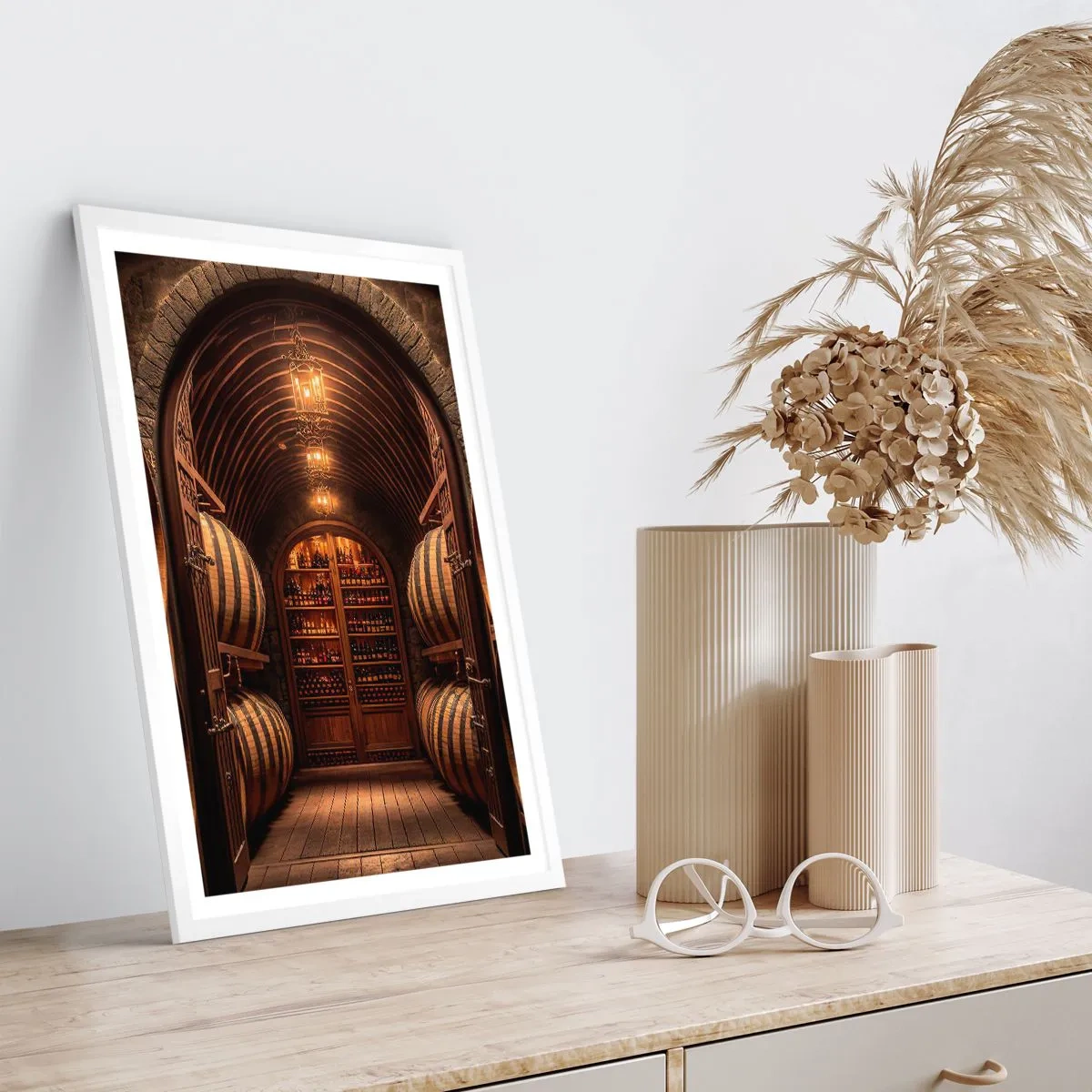 Poster in white frmae - Atmospheric Cellar - 30x40 cm