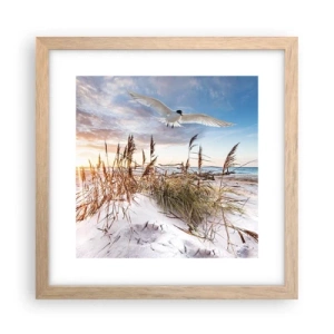 Poster in light oak frame - Wind from the Sea - 30x30 cm