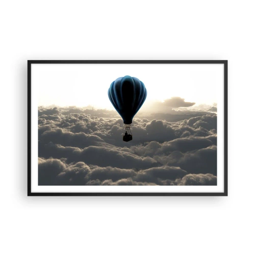 Poster in black frame - Wanderer above Clouds - 91x61 cm