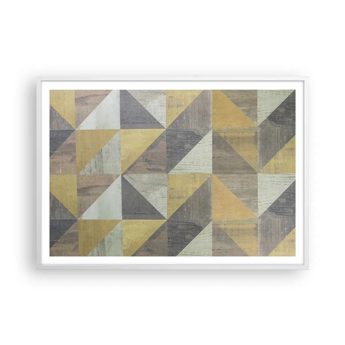 Poster in white frmae - The Art. of Triangles - 100x70 cm