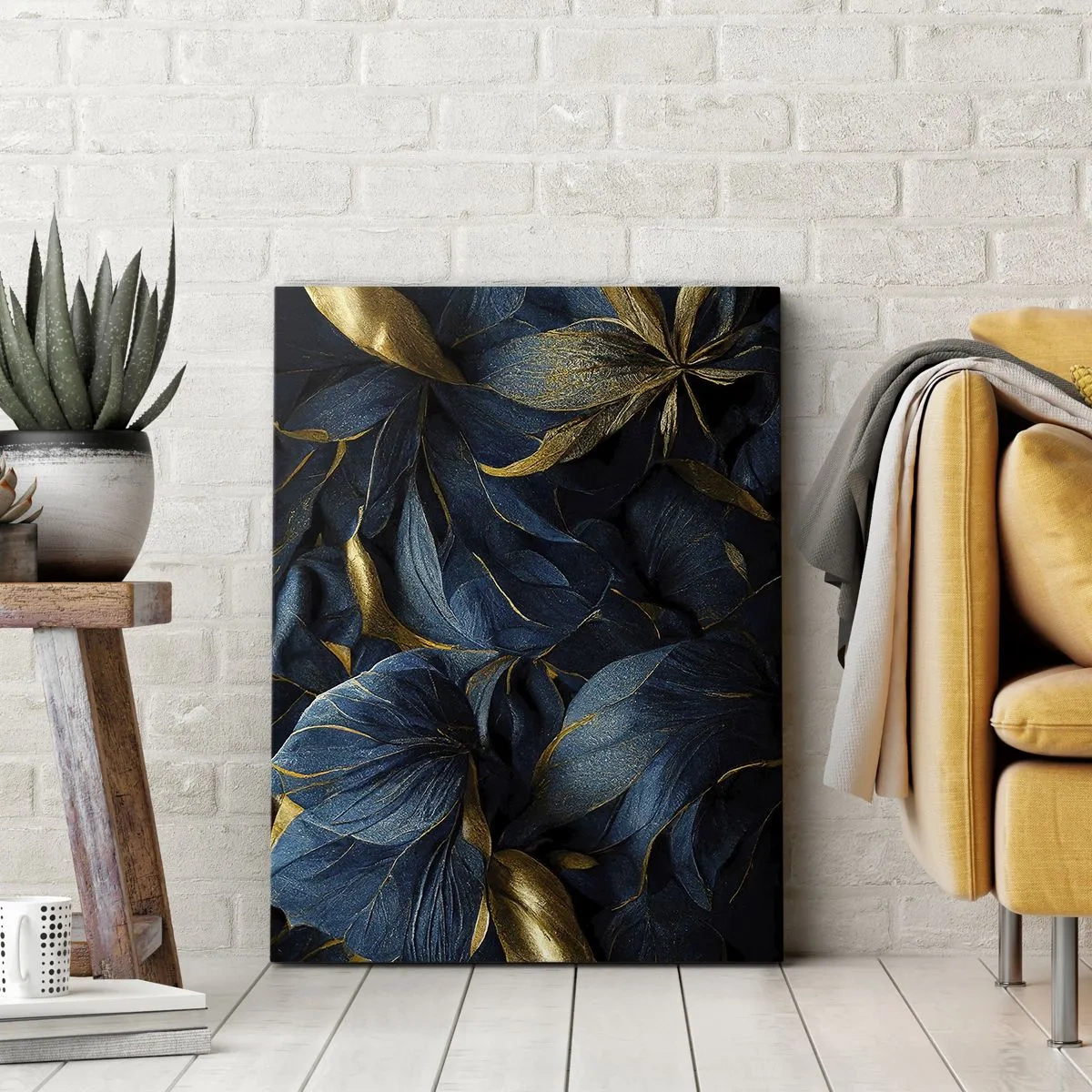 Canvas picture - Lined with Gold - 65x120 cm