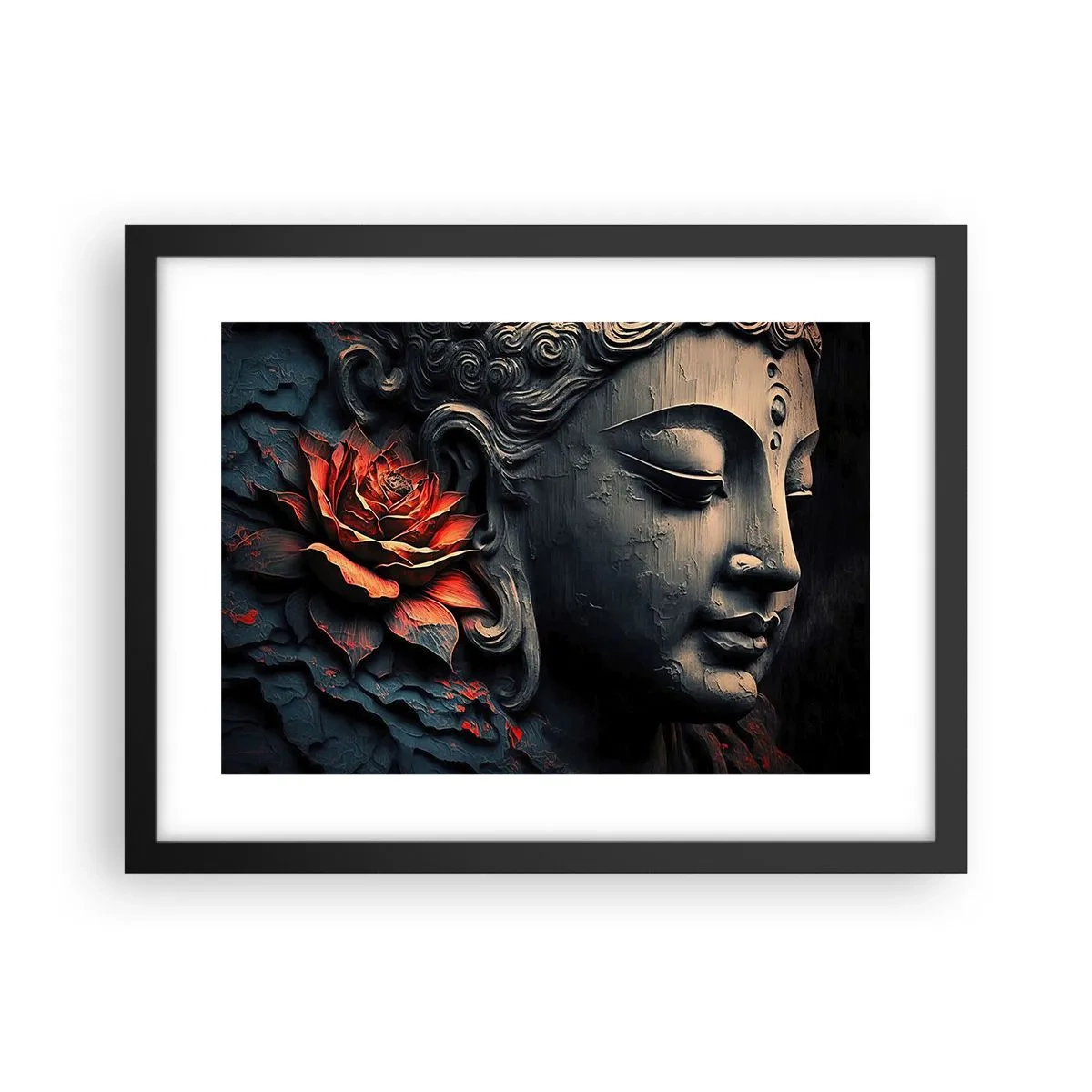 Poster in black frame - In Harmony with the World - 40x30 cm