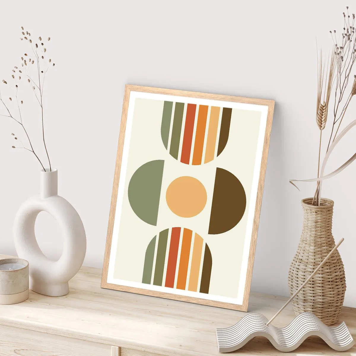 Poster in light oak frame - In the Colours of Soli - 40x50 cm