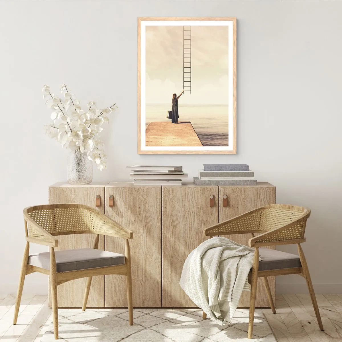 Poster in light oak frame - Magical Trip - 70x100 cm