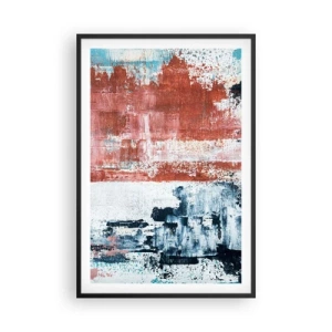 Poster in black frame - Abstract Fifty Fifty - 61x91 cm