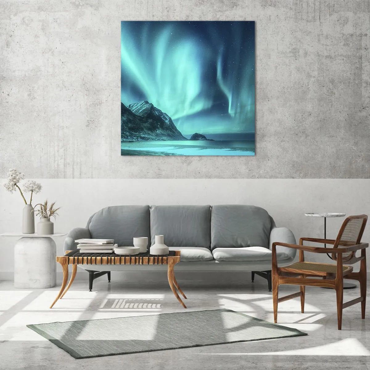 Glass picture - Miracles of the North - 50x50 cm