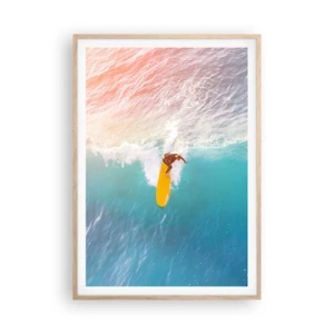 Poster in light oak frame - Ocean Rider - 70x100 cm