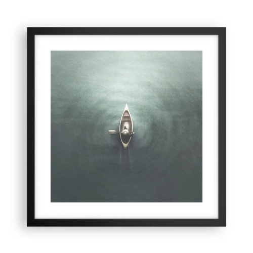 Poster in black frame - Through Moon Lake - 40x40 cm