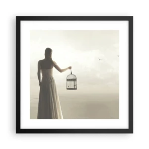 Poster in black frame - Be Free - 40x40 cm
