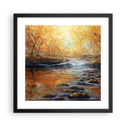 Poster in black frame - Golden Brook - 40x40 cm