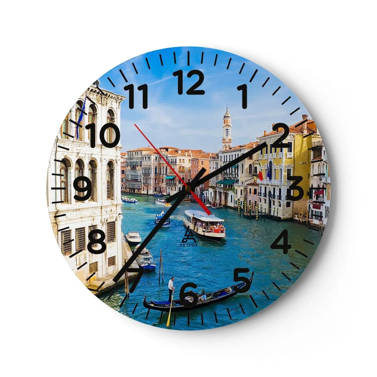 Wall clock - Clock on glass - Traffic Like Nowhere Else - 30x30 cm