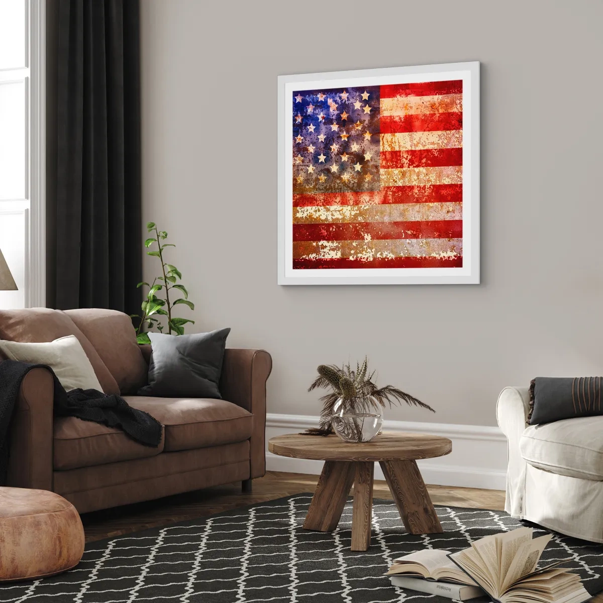 Poster in white frmae - Glory Does Not Pass - 60x60 cm