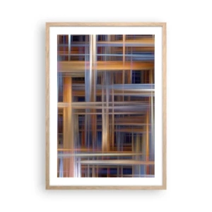 Poster in light oak frame - Light Woven - 50x70 cm