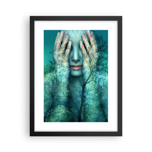 Poster in black frame - Submerged in Blue - 30x40 cm