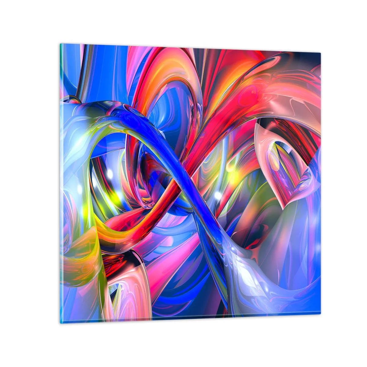 Glass picture - Dance of Colours - 40x40 cm