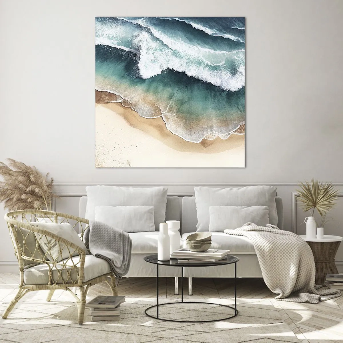 Glass picture - Eternal Encounter - 30x30 cm