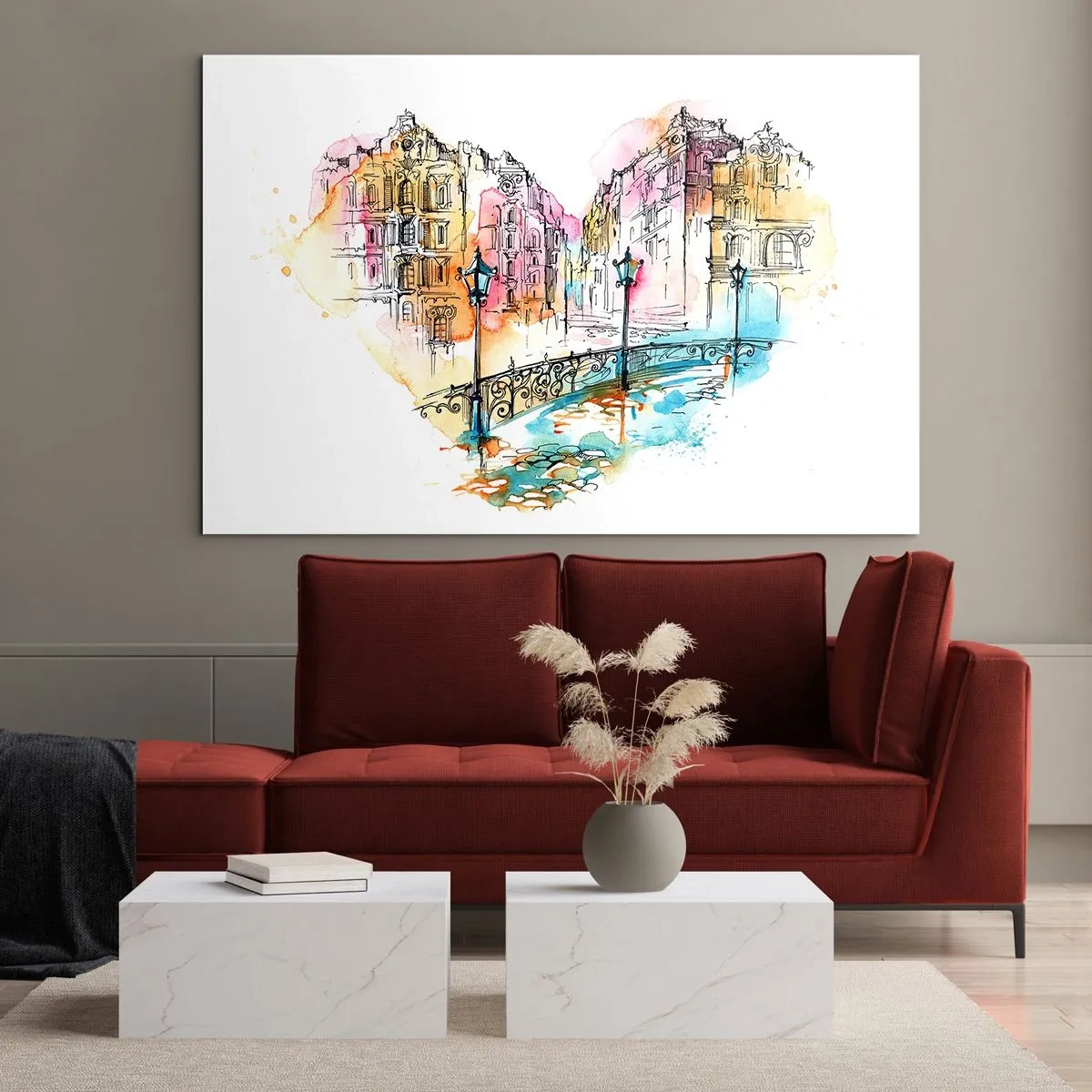 Glass picture - Heart of a City - 100x70 cm