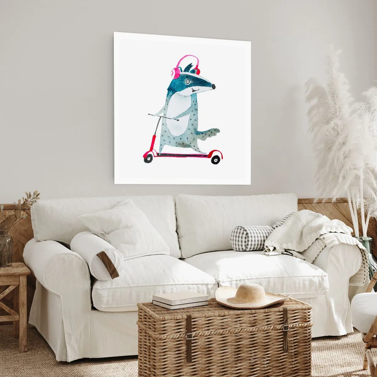 Poster - Joys of a Badger - 50x50 cm