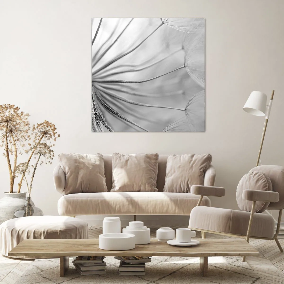 Canvas picture - Dandelion Kites - 60x60 cm