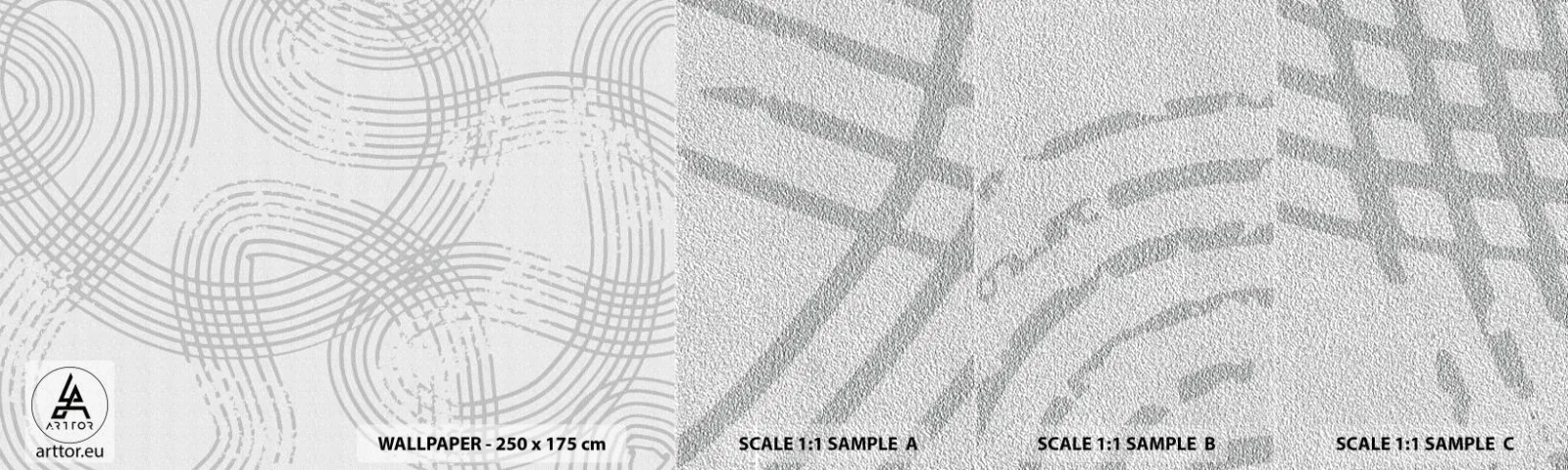 Photo Wallpaper Sample Premium Sand - No Straight Line - Minimalism, Piece, Bright - 100x30 cm