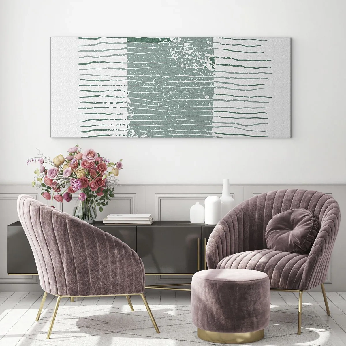 Glass picture - Sea Abstract - 120x50 cm