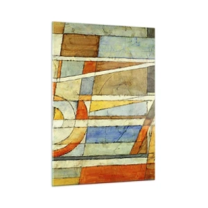 Glass picture - Cubism on a Construction Site - 50x70 cm