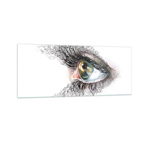 Glass picture - Look straight into the Soul - 100x40 cm