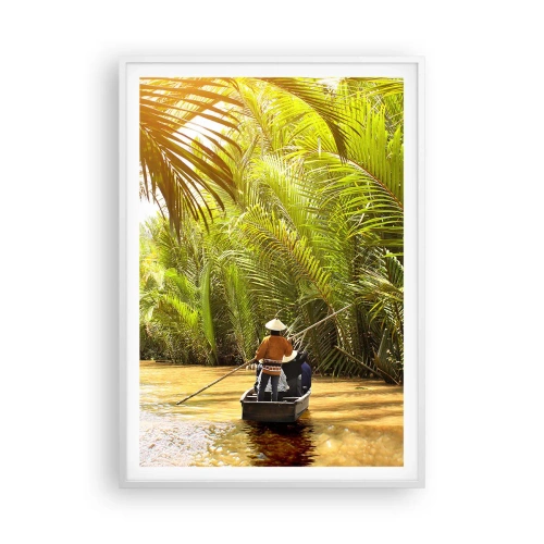 Poster in white frmae - Through a Palm Ravine - 70x100 cm