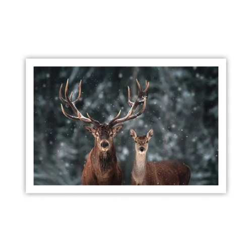 Poster - Master of the Forest with His Wife - 91x61 cm