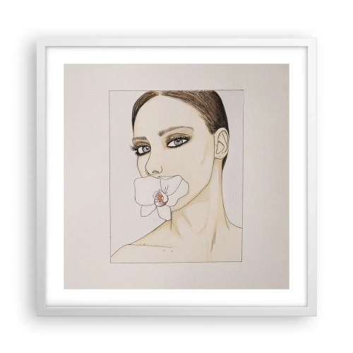 Poster in white frmae - Symbol of Elegance and Beauty - 50x50 cm