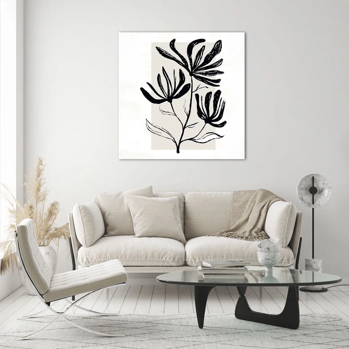 Glass picture - Sketch for a Herbarium - 60x60 cm