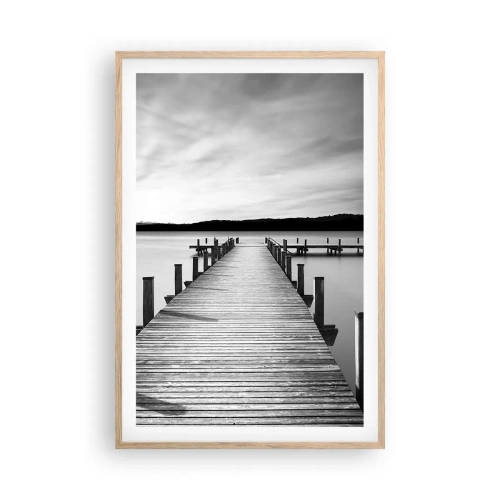 Poster in light oak frame - Lake of Peace - 61x91 cm