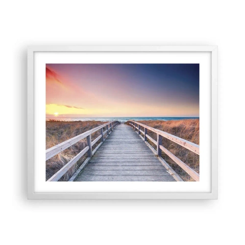 Poster in white frmae - Baltic Evening Aurora - 50x40 cm