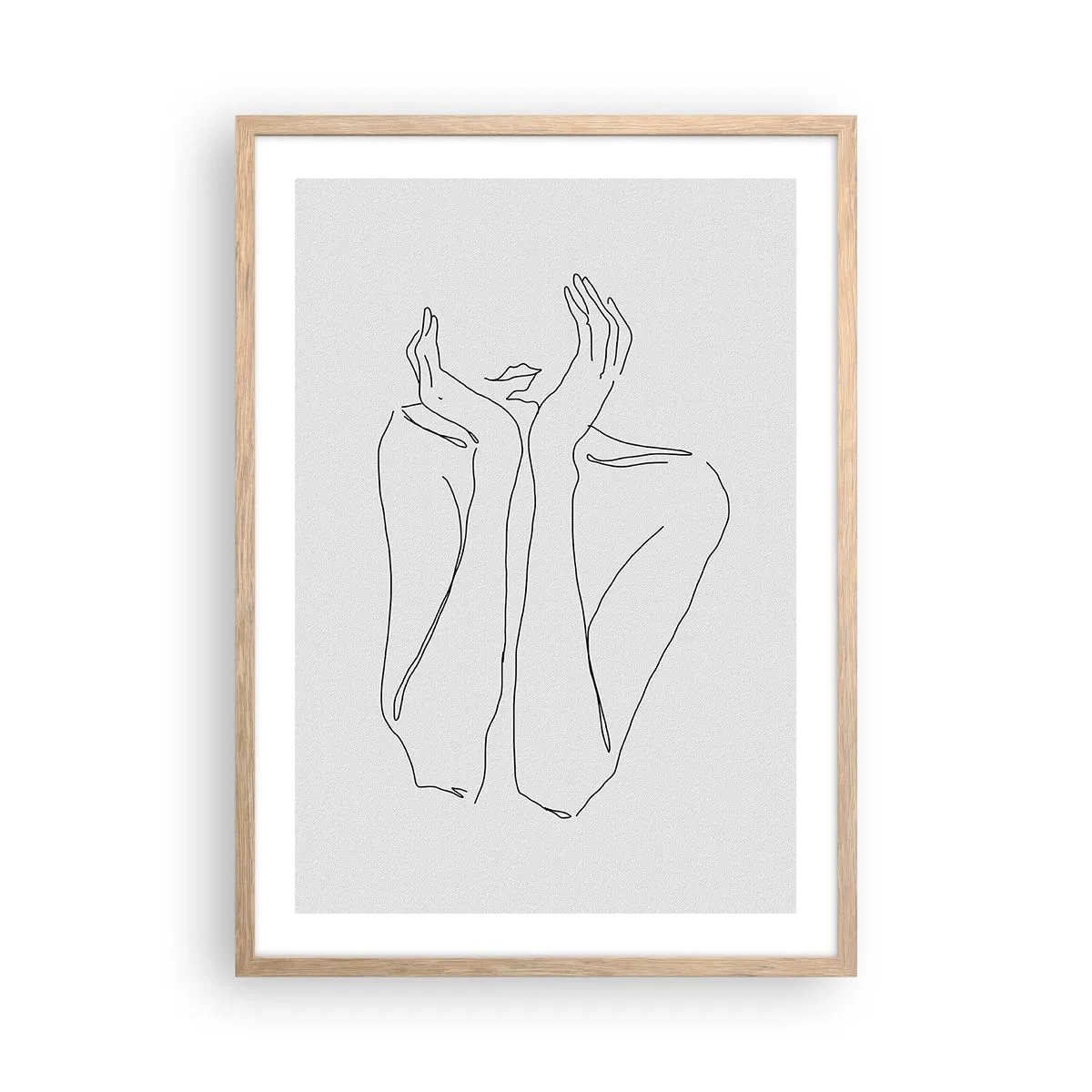 Poster in light oak frame - What Girls Are Dreaming of - 50x70 cm