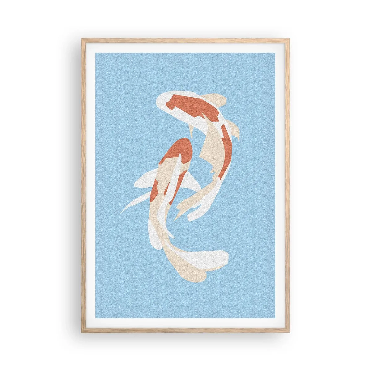 Poster in light oak frame - Spontaneous Synchronised Swim - 70x100 cm