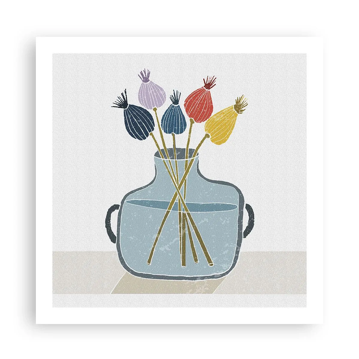 Poster - As Quiet as Poppies - 60x60 cm