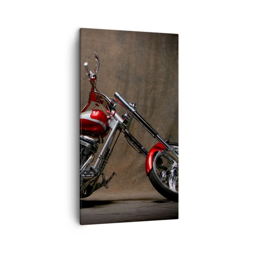 Canvas picture - Red and Silver Beauty - 45x80 cm